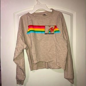 Retro crop sweatshirt